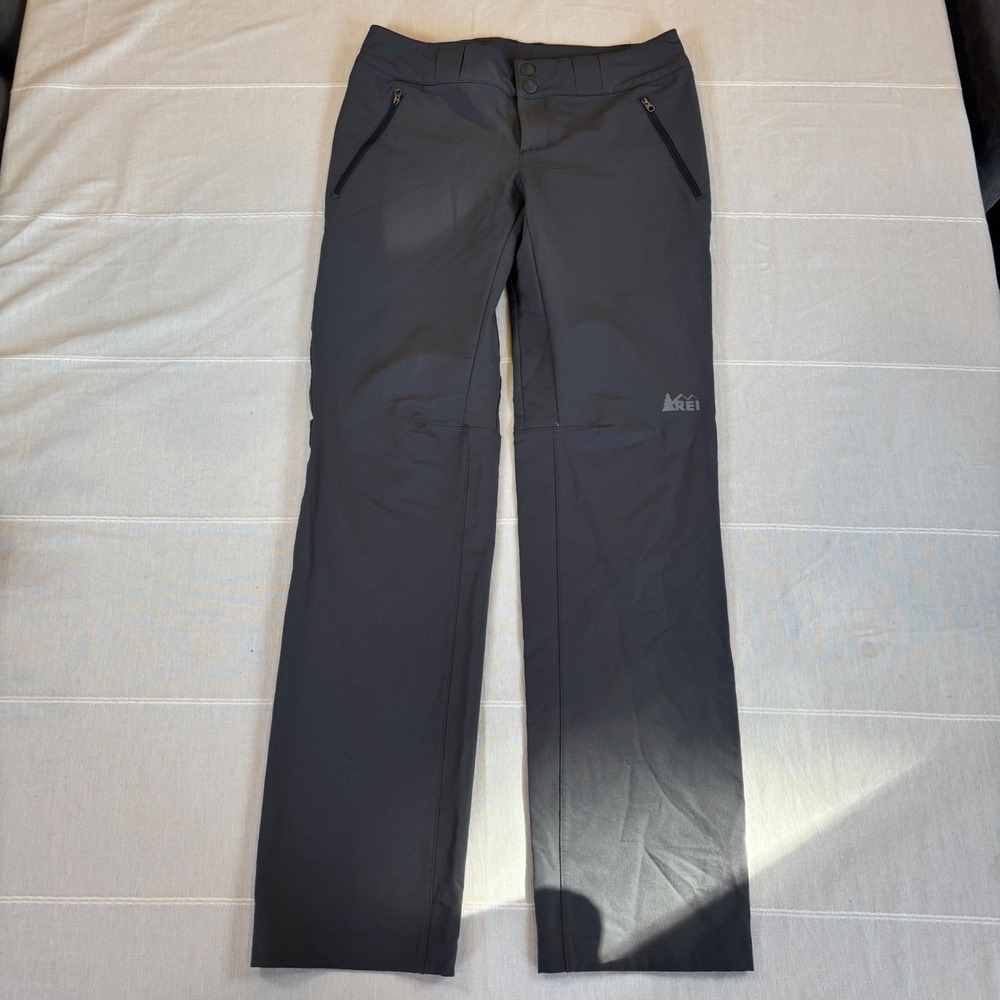 REI Co-op Womens Hiking Pants Charcoal Gray Straight Leg Outdoor Trousers 32x31